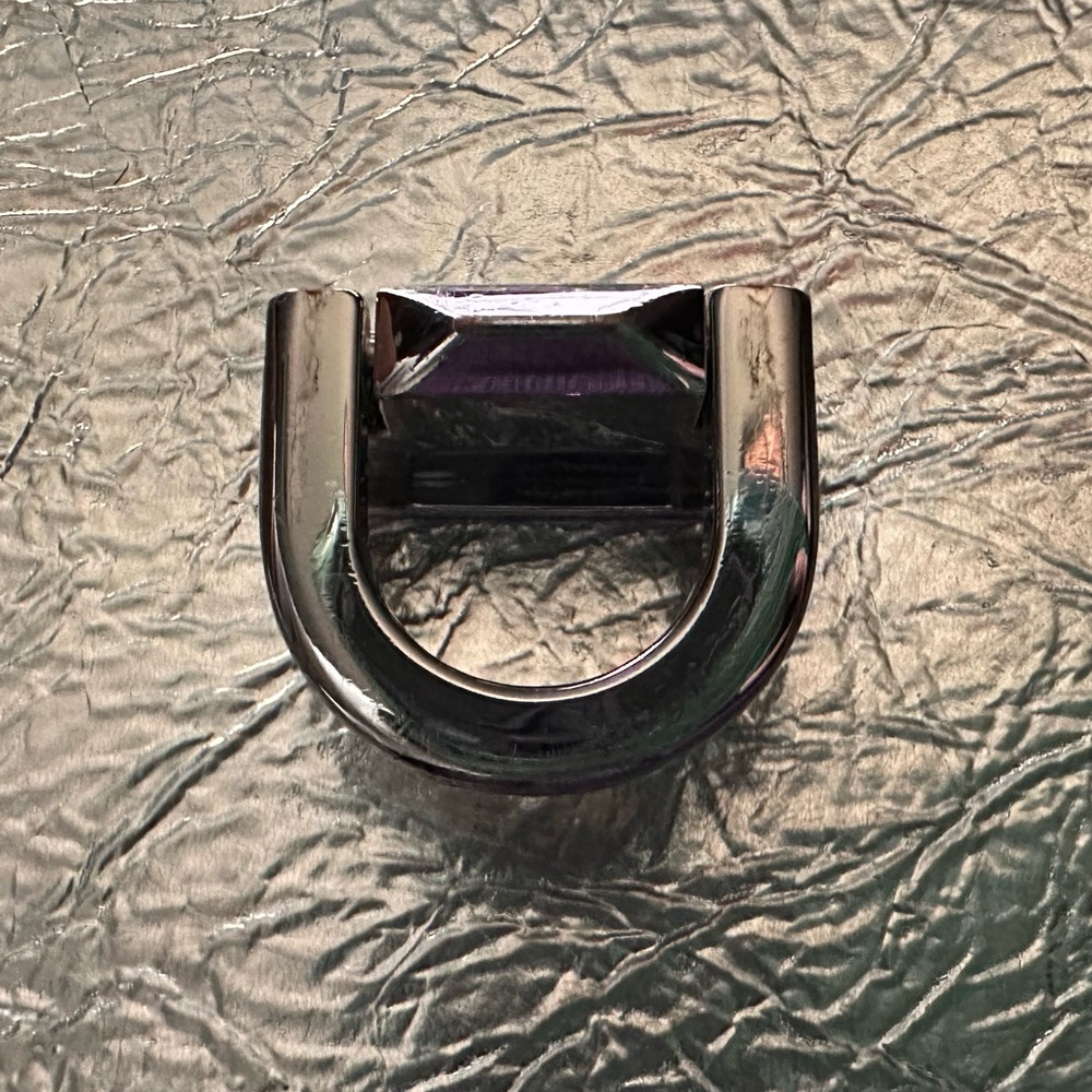 Manhattan Medium Crackled Metallic Leather Satchel - Picture 14 of 15